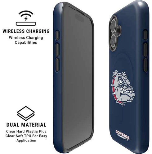 Gonzaga University Bulldog Logo iPhone 16 Magsafe Impact Case